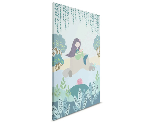 Canvastavla med sjöjungfru och havsmotiv för barnrum