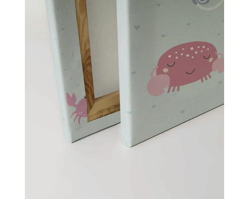 Canvastavla med krabbmotiv för barnrum