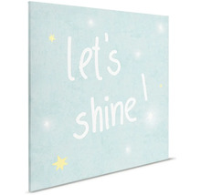 Canvastavla med texten Låt oss lysa och stjärnmotiv