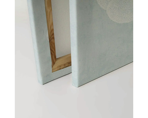 Detaljvy av en duk med träram