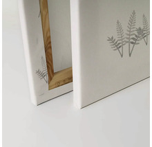 Canvastavla med växtmotiv och träram