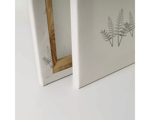 Canvastavla med växtmotiv och träram