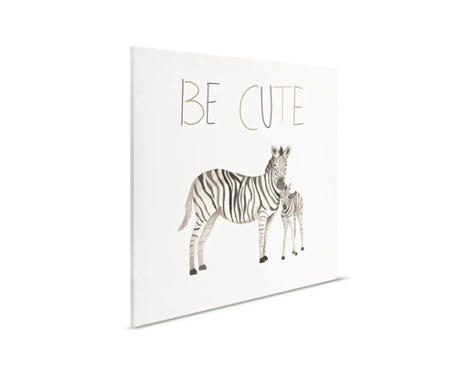 Dekorativ duk med zebra och texten Var söt