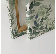 Canvastavla med bladmönster och träram