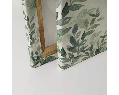 Canvastavla med bladmönster och träram