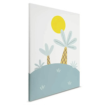 Canvastavla med palmmotiv för väggdekoration