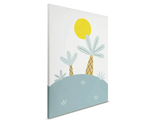 Canvastavla med palmmotiv för väggdekoration