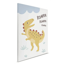 Canvastavla med dinosauriemotiv och texten ROARRR