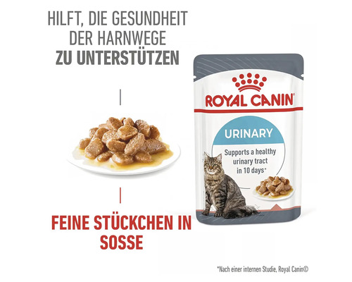 Royal Canin Urinary kattmat för att stödja urinvägarnas hälsa, fina bitar i sås