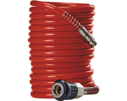 Hoprullad tryckluftsslang med snabbkoppling