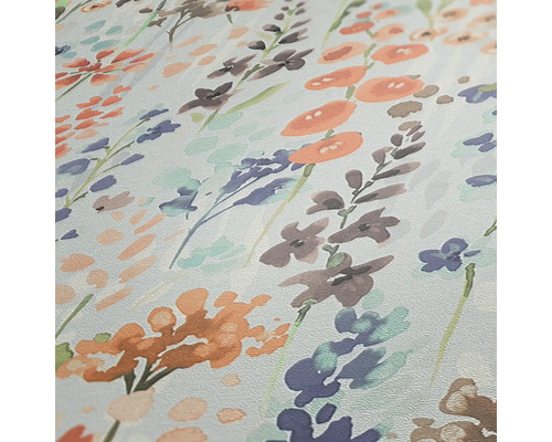 Närbild av tapet med blommönster