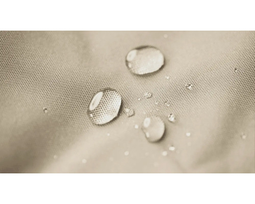 Närbild av vattendroppar på vattenavvisande tyg