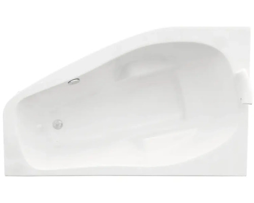 Asymmetriskt badkar i sanitetsakryl, ovanifrån