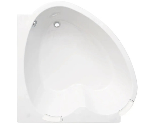 Vitt hörnbadkar ovanifrån