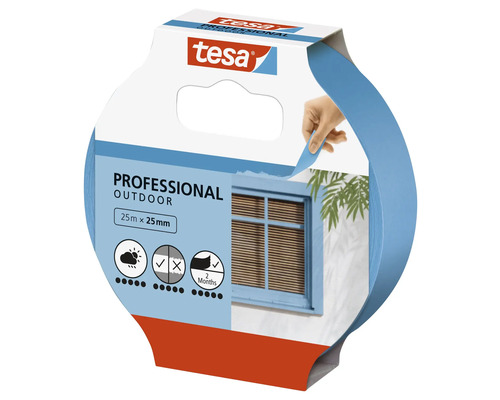 Tesa Professional Outdoor Maskeringstejp, 25 meter gånger 25 millimeter