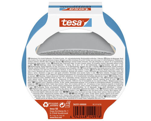 Tesa maskeringstejp för skarpa färgkanter