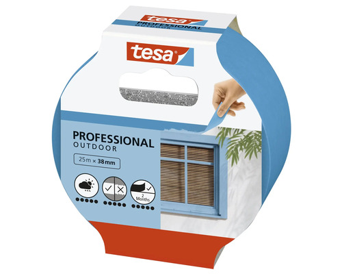 Tesa Professional Outdoor maskeringstejp 25 meter gånger 38 millimeter