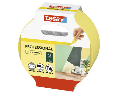 Tesa Professional maskeringstejp 25 meter gånger 38 millimeter