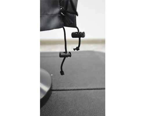 Detaljbild av dragsko med stopper