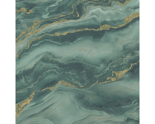 Tapet med marmorlook och gyllene detaljer