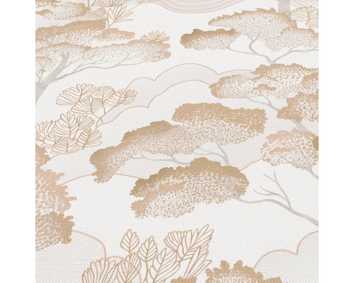 Tapet med träd- och kullmönster