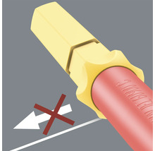 Symbol som förhindrar att skruvmejseln glider