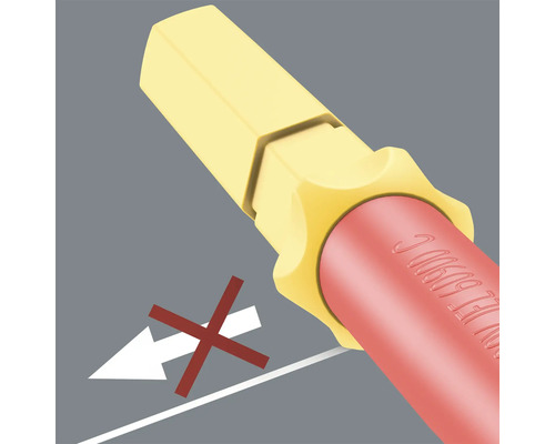 Symbol som förhindrar att skruvmejseln glider