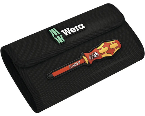 Svart verktygsväska med Wera logotyp och skruvmejselsymbol