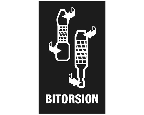 Bitorsion symbol för skruvmejselbitar