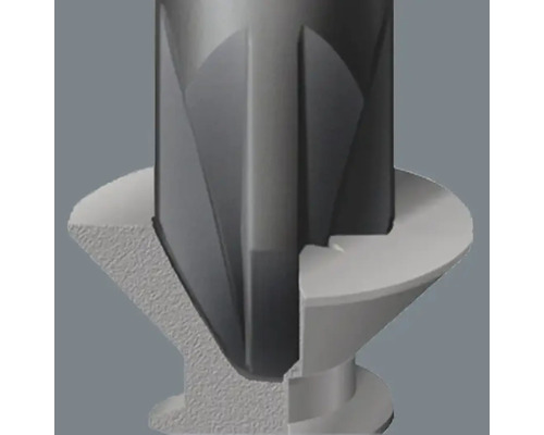 Närbild av en försänkare i material