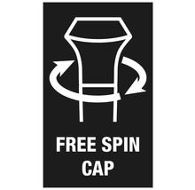 Symbol för fritt snurrande lock