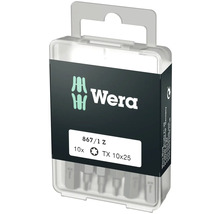 Wera bitssats 867/1 Z Torx TX 10x25 i transparent förpackning