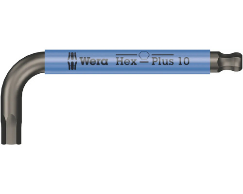 Wera vinkelnyckel med kulhuvud och Hex-Plus profil, storlek 10