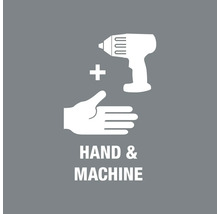 Symbol: Hand och maskin