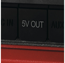 Närbild av ''5V OUT''-porten