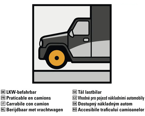 Tillåtet för lastbilar symbol