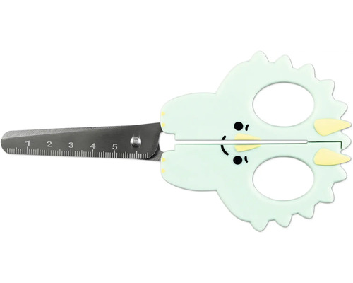 Barnsax med dinosauriehandtag och integrerad linjal
