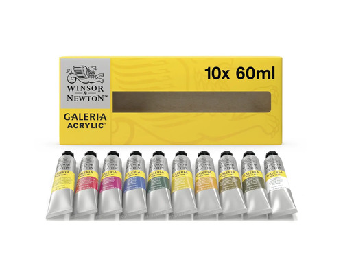 Winsor & Newton Galeria akrylfärgsset med tio tuber à 60 ml