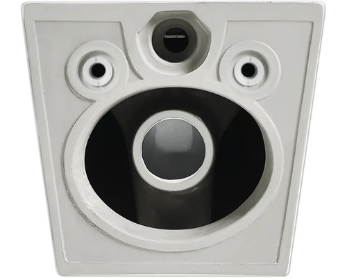 Detaljvy av en toalettanslutning för en toalett