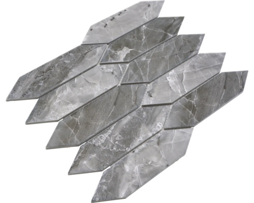 Mosaikplatta i pilform med marmorlook