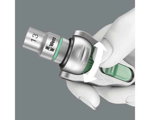 Wera logotyp, omkopplingsspak för en Wera spärrnyckel med 13 hylsa