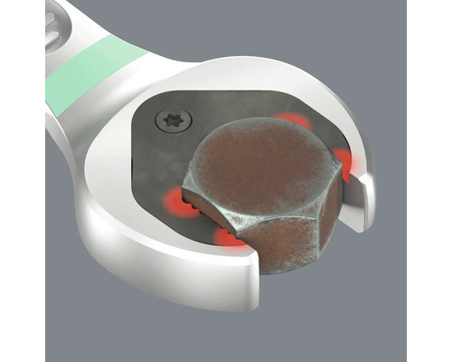 Fast nyckel med sexkantsmutter i detalj