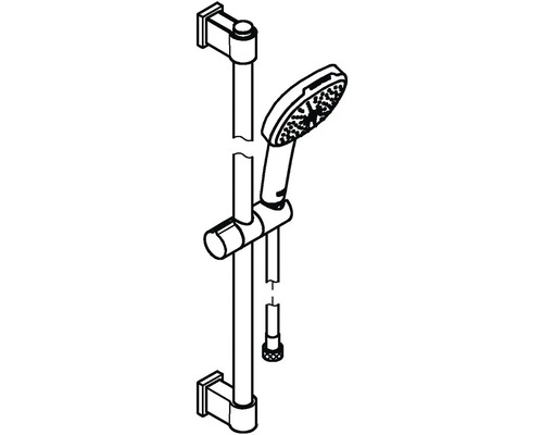 Duschstång med handdusch