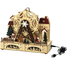 Juldekoration med pariserhjul och julmotiv