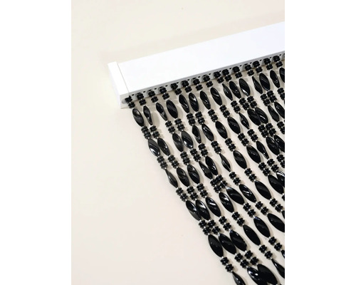 Pärlgardin med svarta plastpärlor