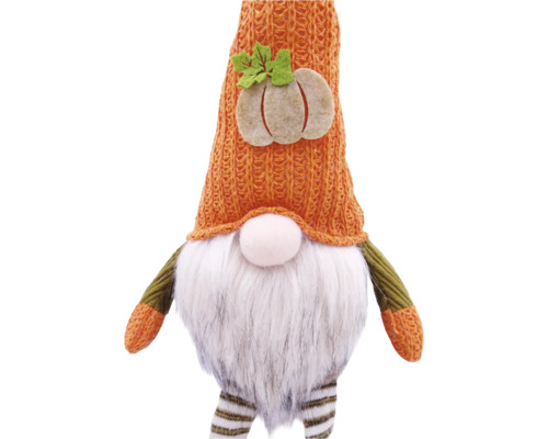 Hösttomte med stickad mössa och skägg som dekoration