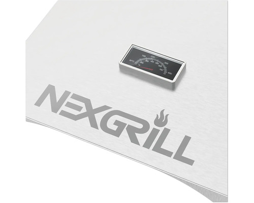 Detaljvy av en Nexgrill-grill med temperaturdisplay