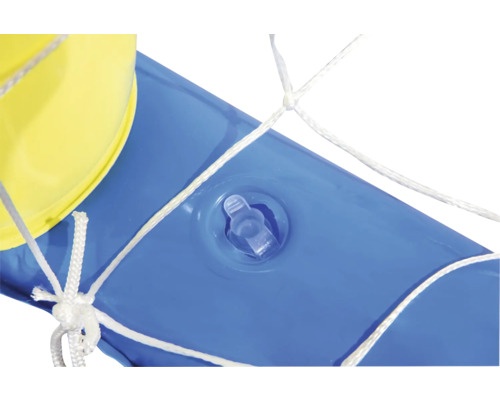 Detaljbild av basketkorg med nät och fästanordning