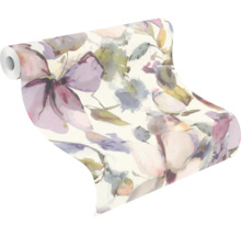 Tapetrulle med blommönster