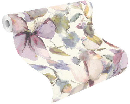 Tapetrulle med blommönster